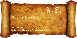 Mitru Evelin névjegykártya